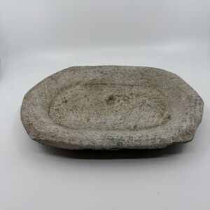 Vintage Rustic Stone Bowl Centerpiece